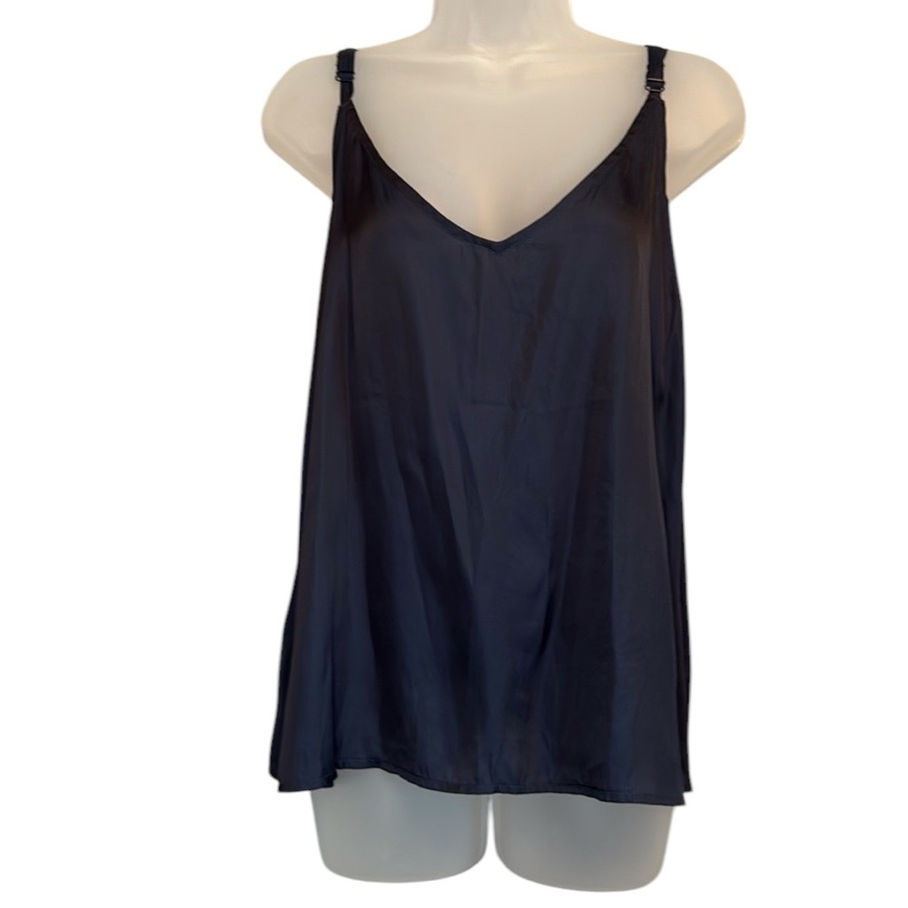 Navy Blue V-Neck Women’s 2XL camisole top shirt adjustable thin straps NWT